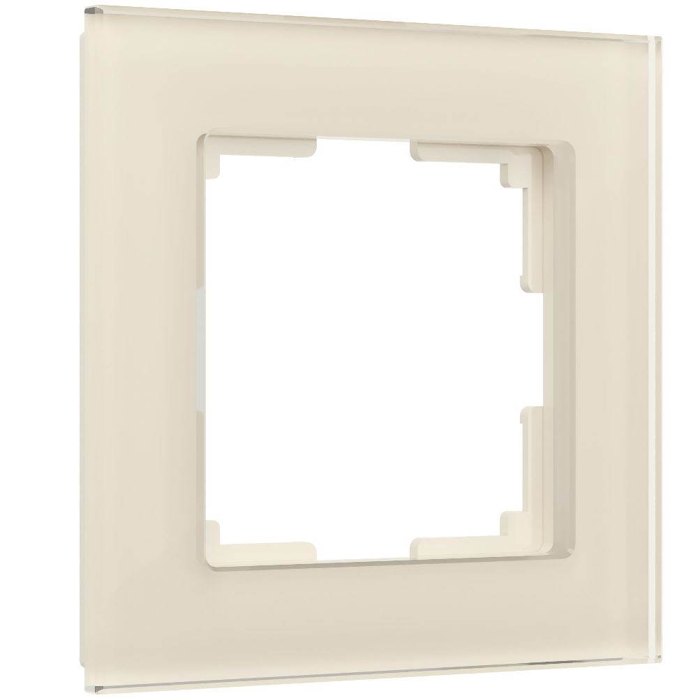 Рамка стеклянная Werkel Favorit на 1 пост Молочный W0011141