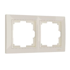 Рамка из поликарбоната Werkel Snabb basic на 2 поста Слоновая кость W0022003