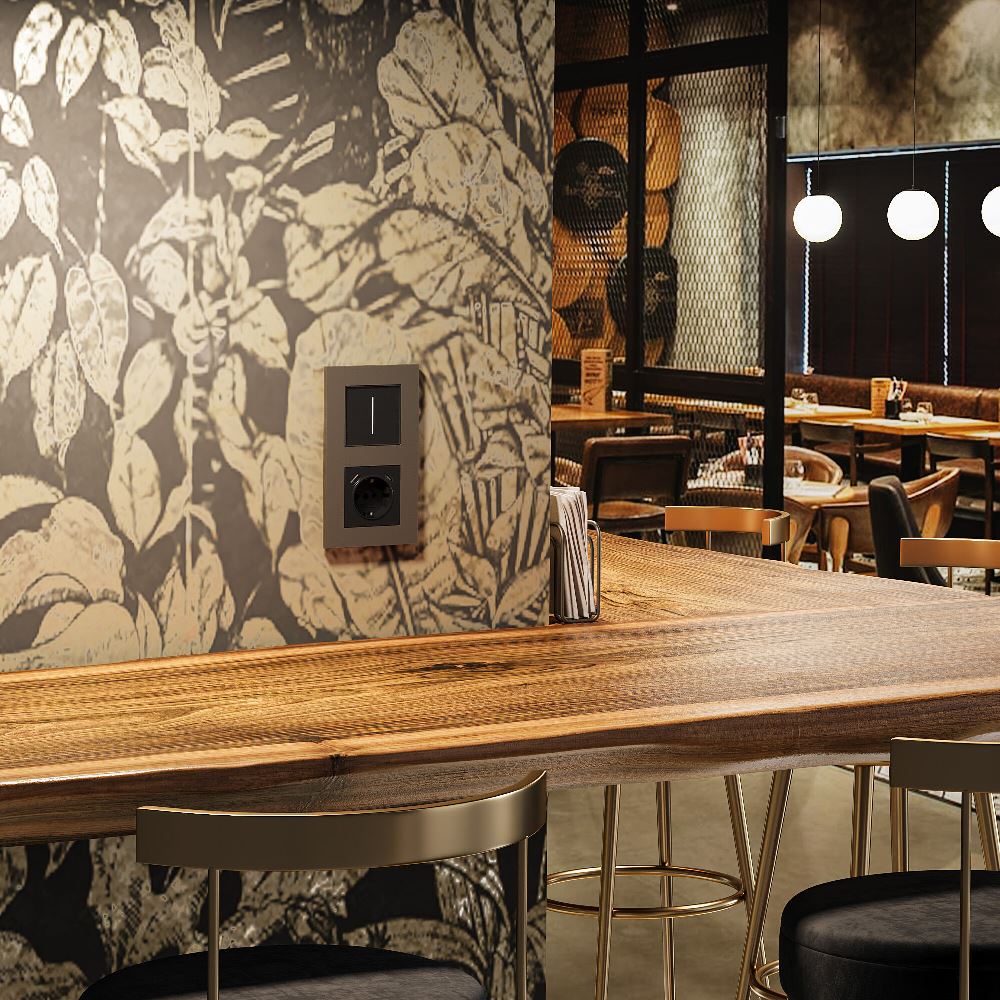 Рамка из поликарбоната Werkel Slab на 2 поста Бронза W0022963 — изображение 2