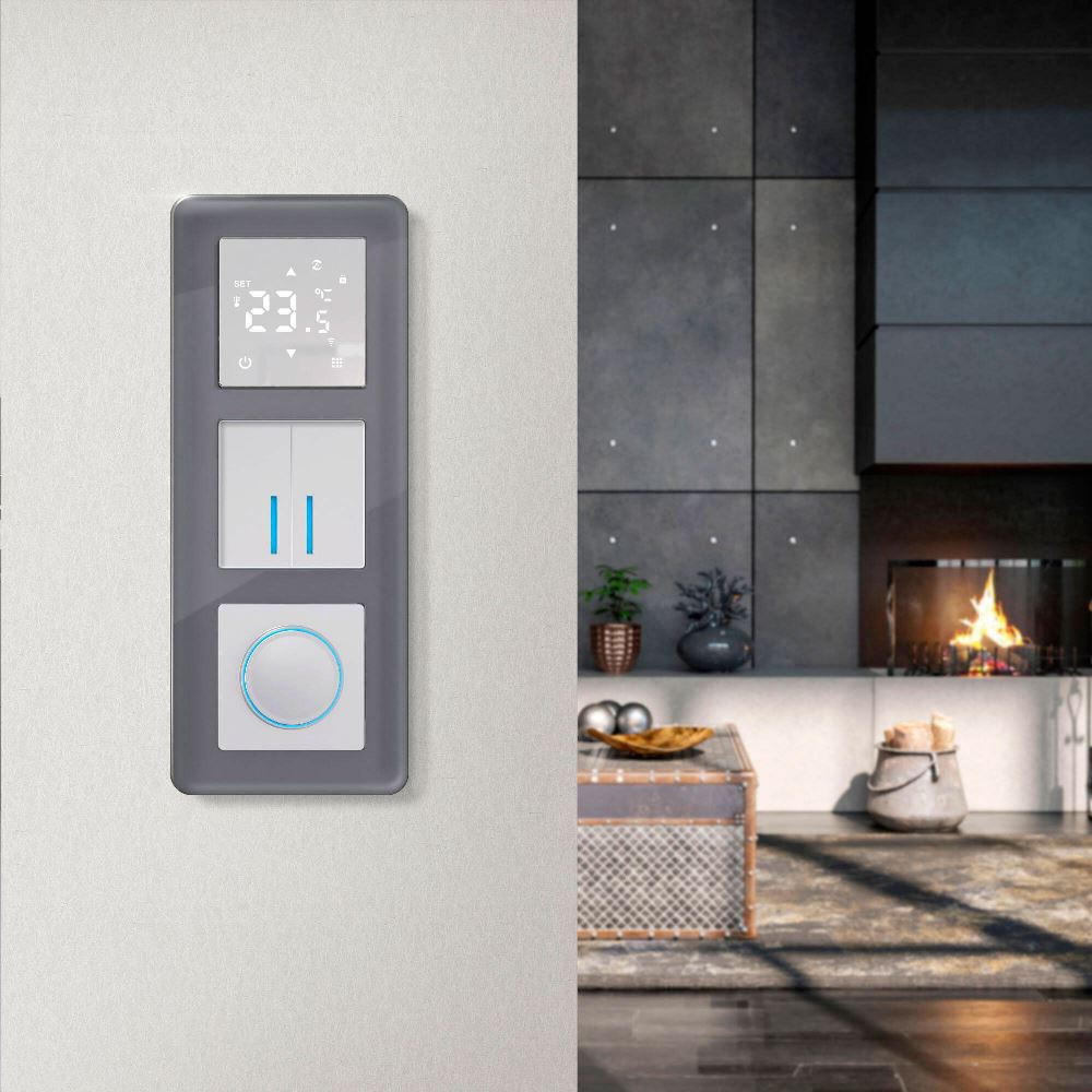 Рамка стеклянная Werkel Elite на 3 поста Графит W0032440 — изображение 3