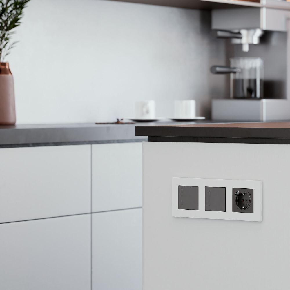 Рамка из поликарбоната Werkel Slab на 3 поста Белый W0032961 — изображение 3