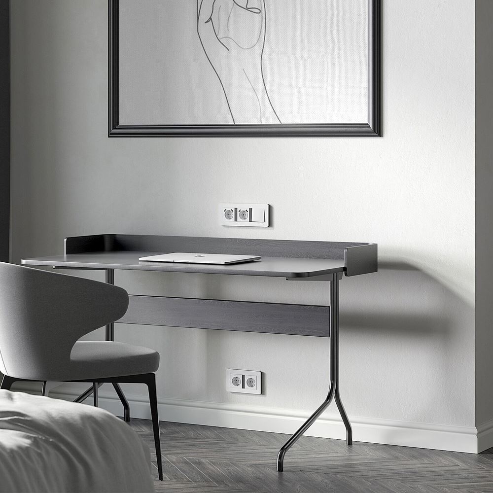 Рамка из поликарбоната Werkel Split на 3 поста Белый / Черный W0033068 — изображение 3