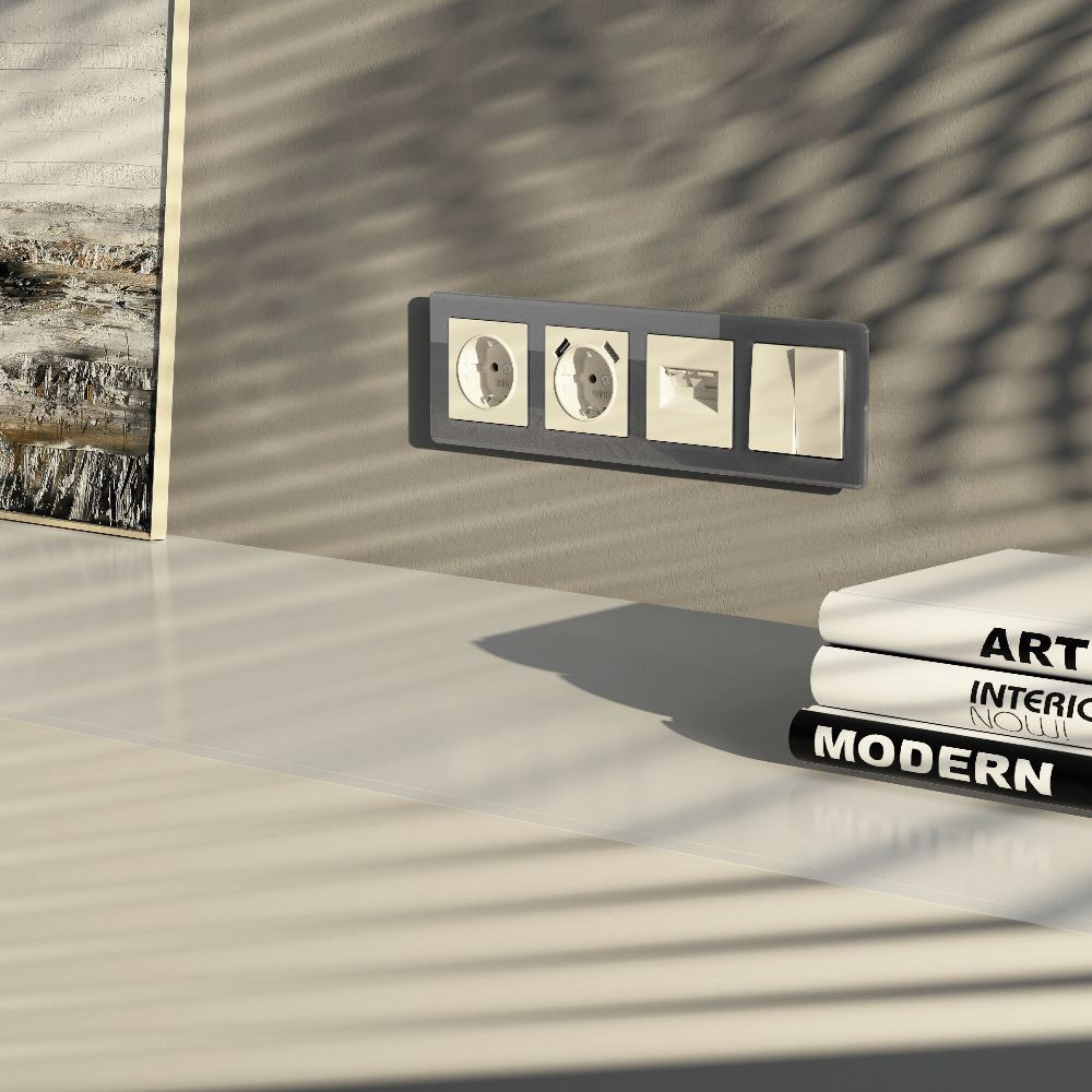 Рамка акриловая Werkel Acrylic на 4 поста Графит W0042704 — изображение 2