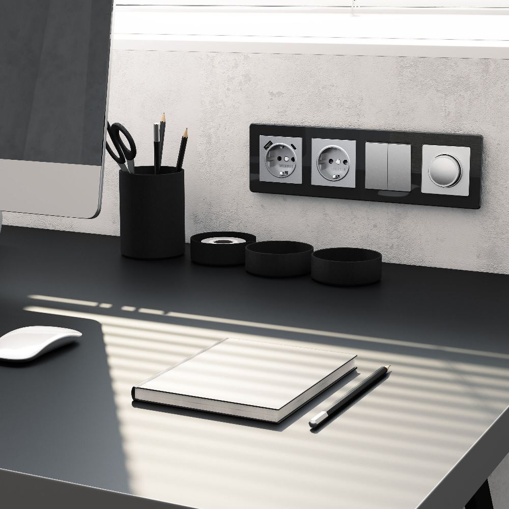 Рамка акриловая Werkel Acrylic на 4 поста Черный W0042708 — изображение 2