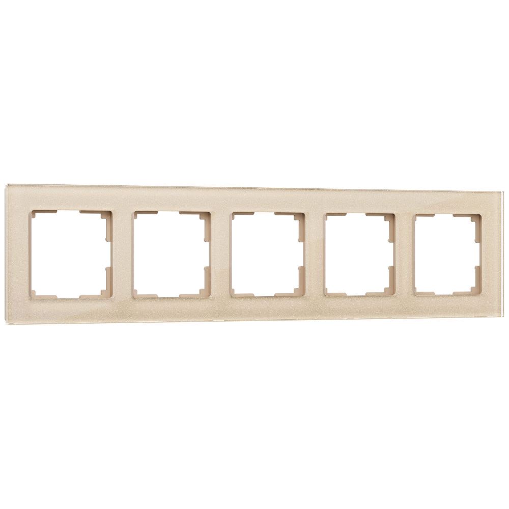 Рамка стеклянная Werkel Favorit на 5 постов Шампань W0051111