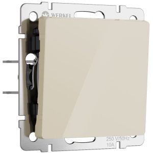 Выключатель одноклавишный встраиваемый проходной Werkel Айвори W1112043