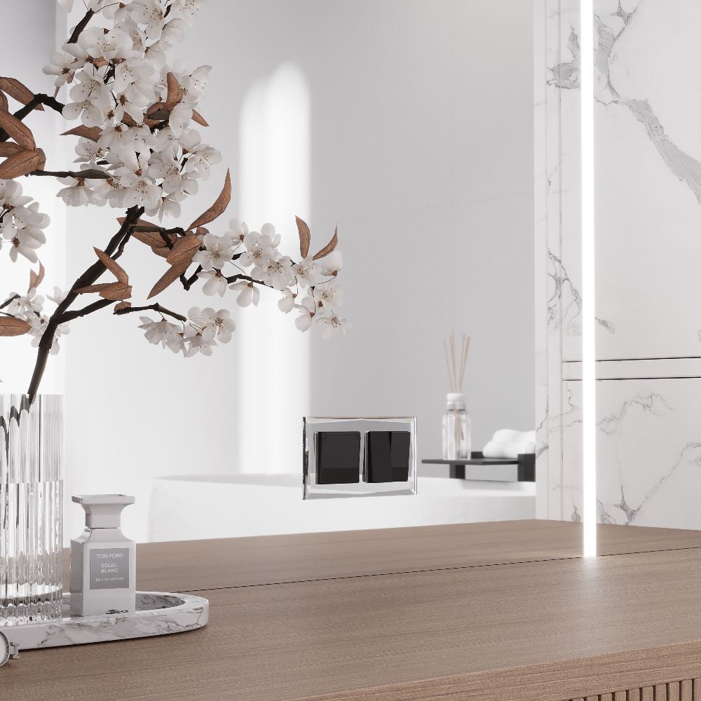 Выключатель двухклавишный встраиваемый Werkel Черный W1120048 — изображение 2