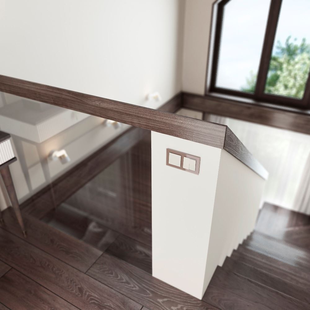 Выключатель двухклавишный встраиваемый перекрестный Werkel Слоновая кость W1123003 — изображение 3