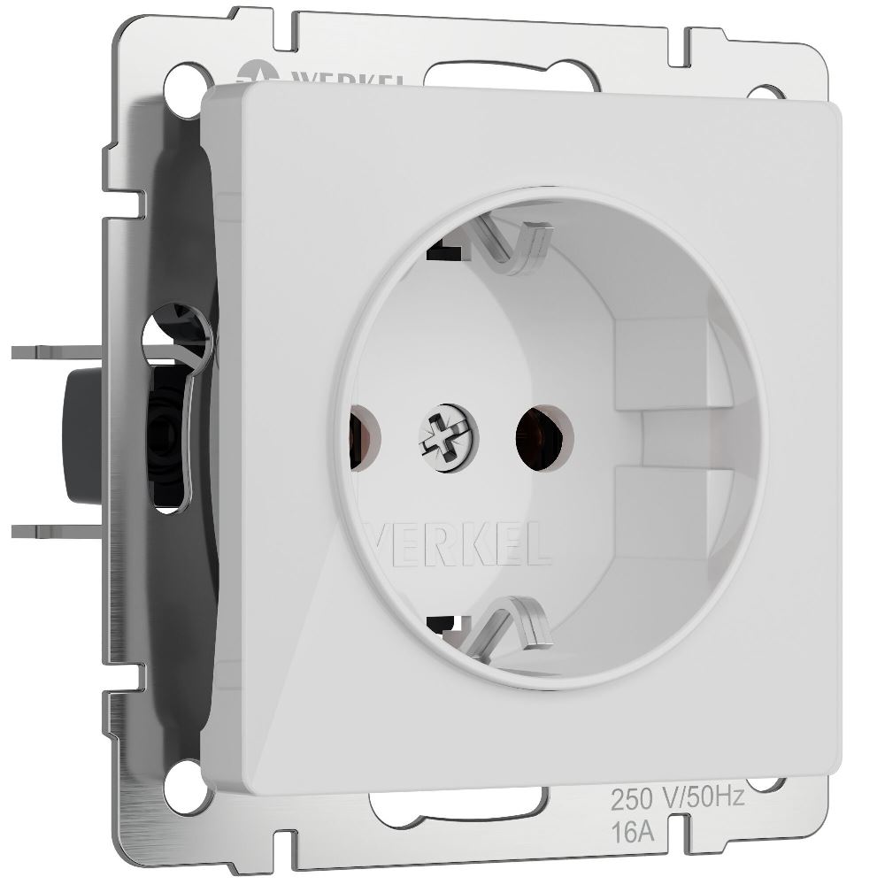 Розетка встраиваемая Werkel с заземлением Белый W1171041