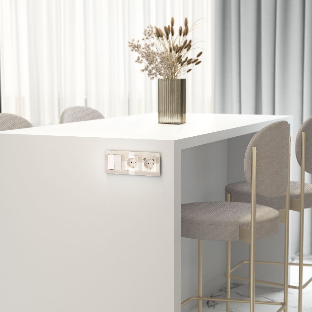 Розетка встраиваемая Werkel с заземлением Айвори W1171043 — изображение 3