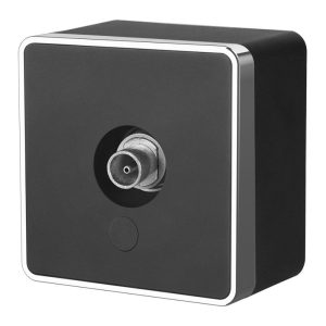 ТВ-розетка накладная оконечная Werkel Gallant Черный / Хром W5083035