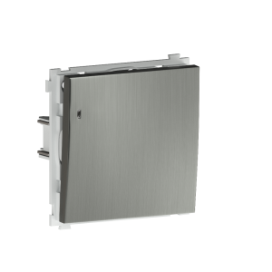 Выключатель одноклавишный встраиваемый Donel R98 Metal с подсветкой Никель DA03101-DA290NB