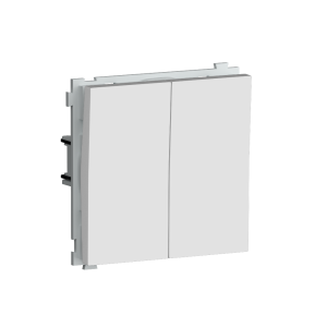 Выключатель двухклавишный встраиваемый перекрестный Donel R98 Белый матовый DA10900-DA29533