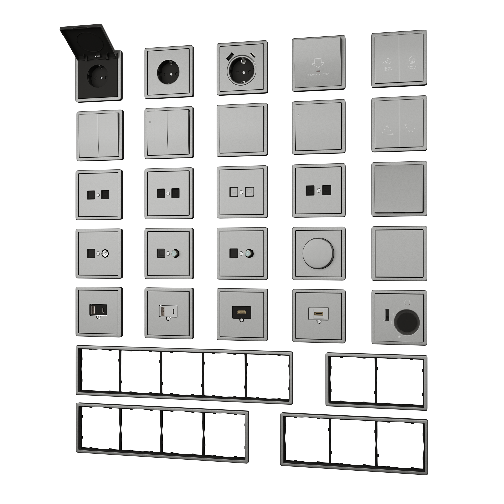 Розетка встраиваемая Donel R98 Metal с заземлением, шторками и USB тип A+C Благородная сталь DA15500-DA222ES — изображение 3