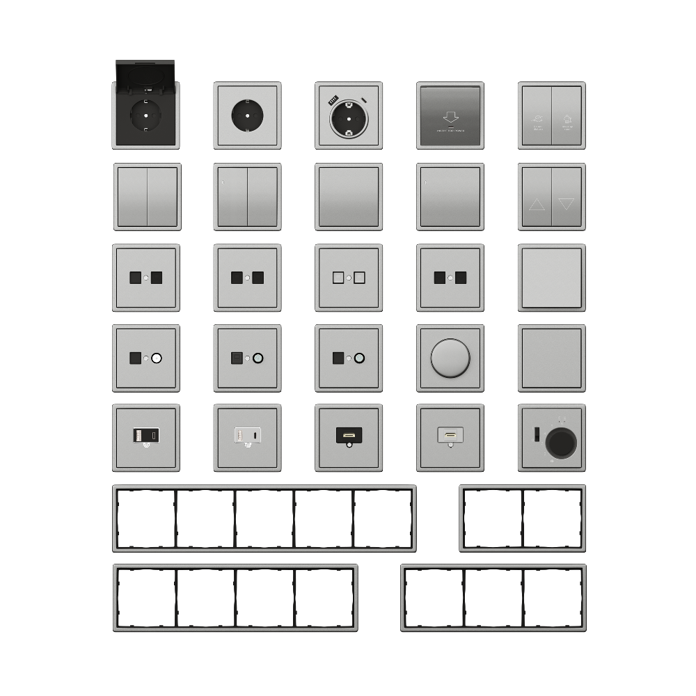Выключатель жалюзи встраиваемый Donel R98 Metal Благородная сталь DA15800-DA294ES — изображение 3