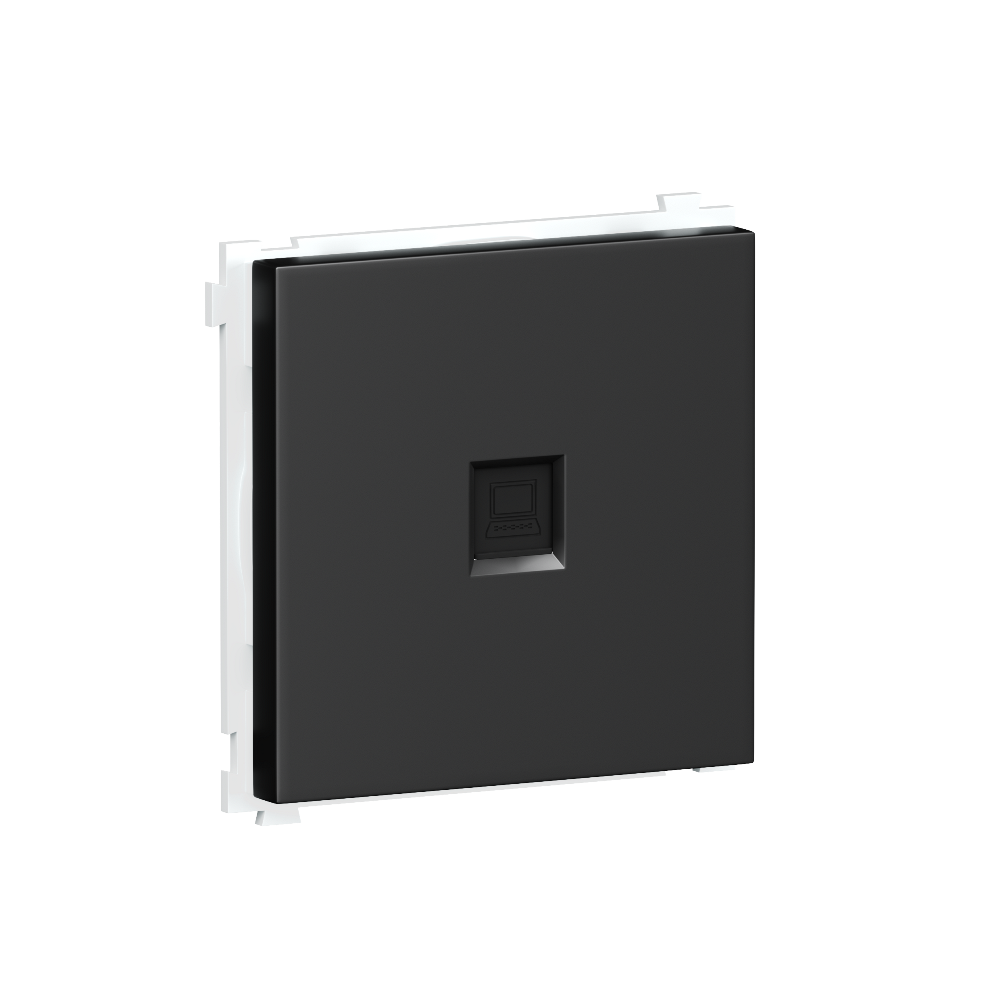 Розетка встраиваемая Ethernet Donel R98 RJ45 cat.6 Черный матовый DA16200-DA83928