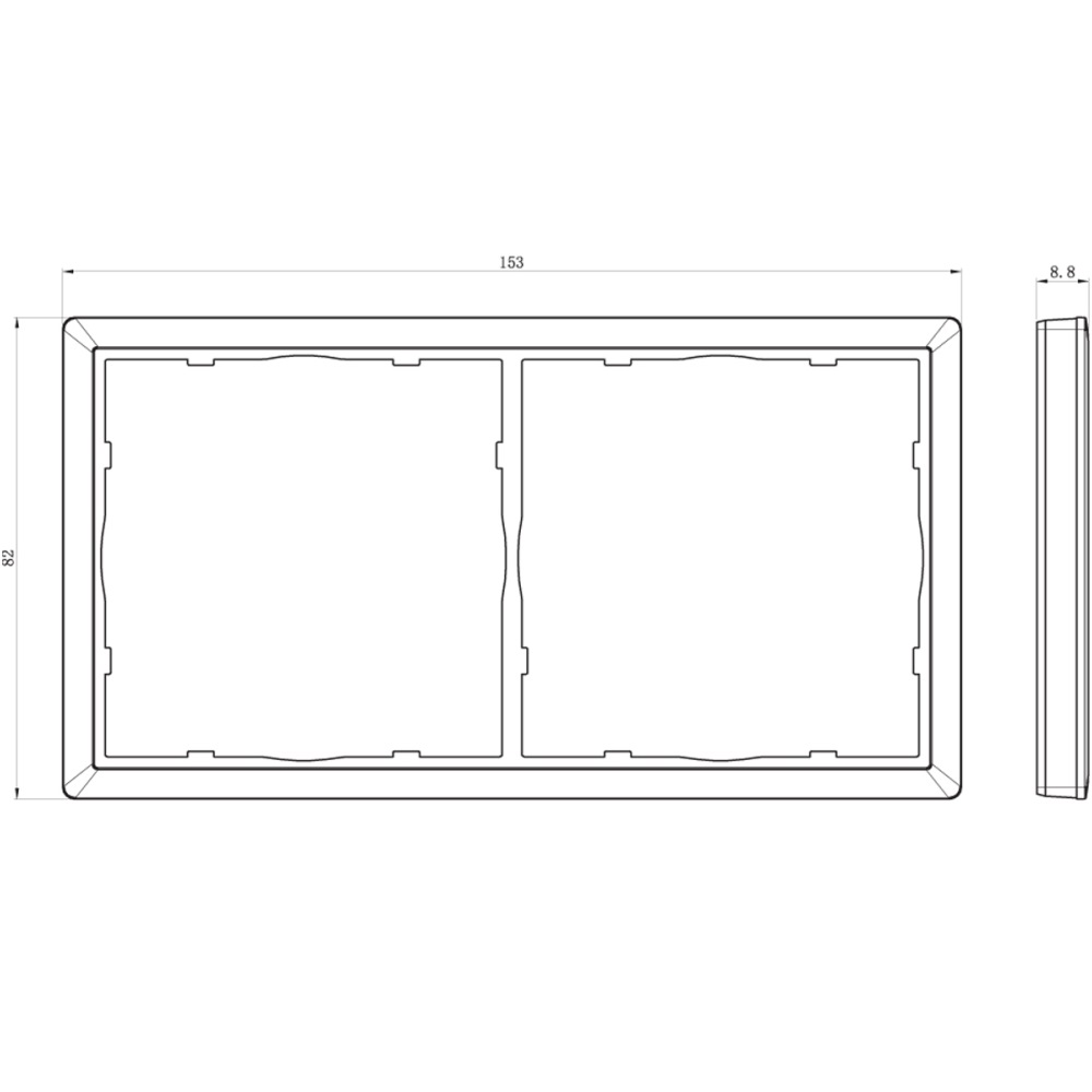 Рамка пластиковая Donel R98 на 2 поста Кашемир матовый DA21235 — изображение 3
