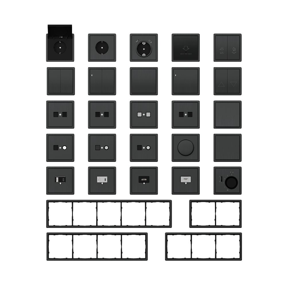 Рамка из металла Donel R98 Metal на 3 поста Вороненая сталь DA213GS — изображение 2