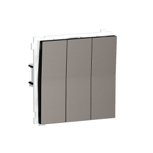 Выключатель трехклавишный встраиваемый Donel R98 Сталь матовая DA28300-DA29337