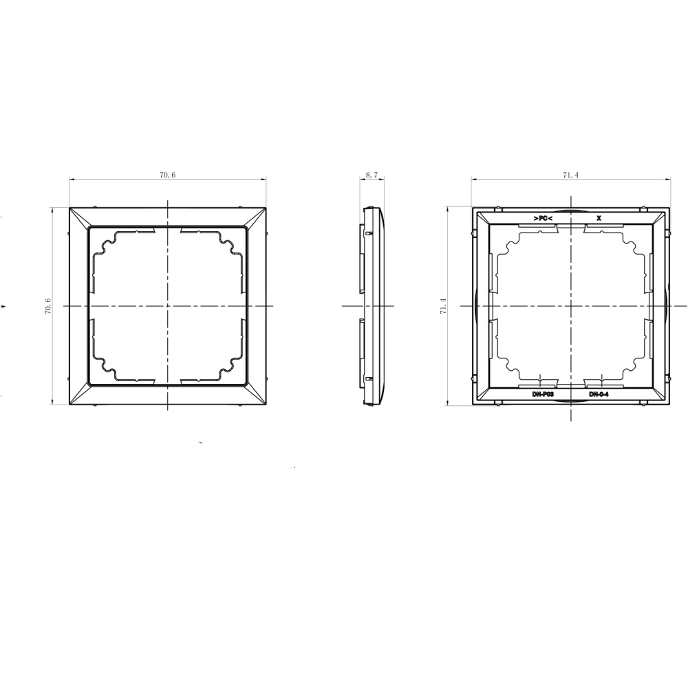 Рамка промежуточная Donel R98 для монтажа устройств Изумруд матовый DA40839 — изображение 3