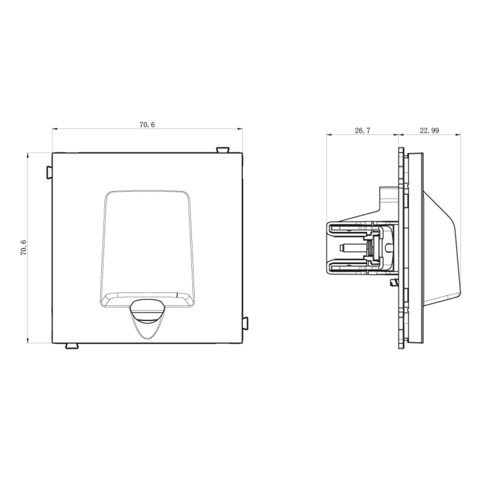 Вывод кабеля Donel R98 Серый матовый DA87140 — изображение 3