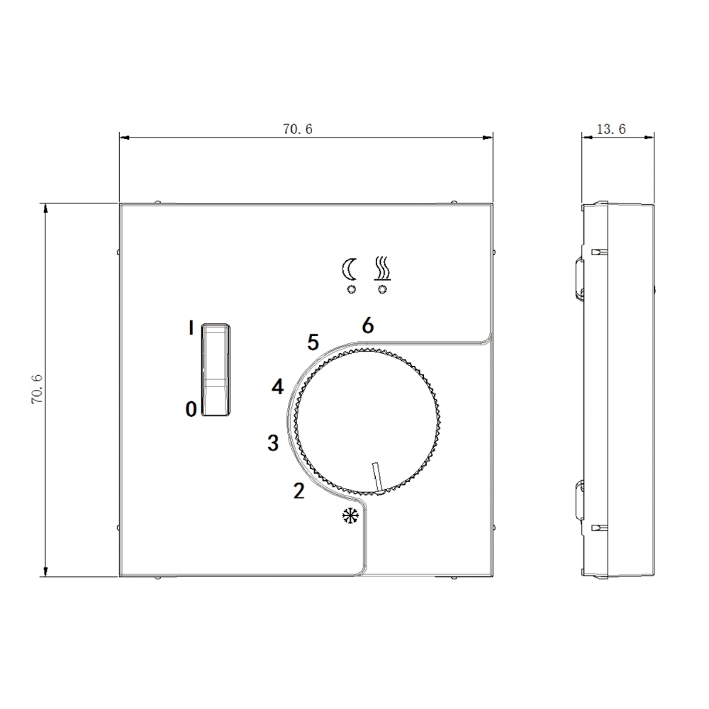 Терморегулятор механический Donel R98 с внешним датчиком пола Сталь матовая DTEF231-DA14937 — изображение 5