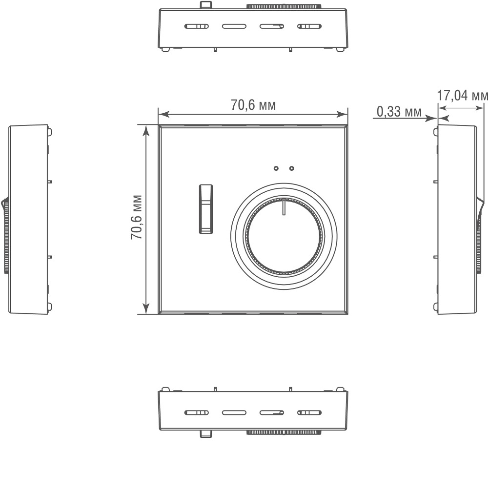 Терморегулятор механический Donel R98 Metal с внешним датчиком Никель DTEF231-DA149NB — изображение 7