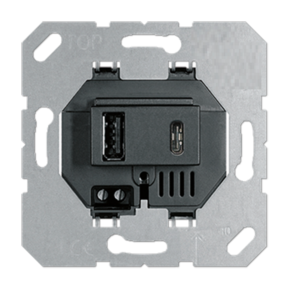 Розетка встраиваемая USB Donel R98 Metal 3.1A тип A, С Благородная сталь DUSB3100ANC-DA276ES — изображение 5