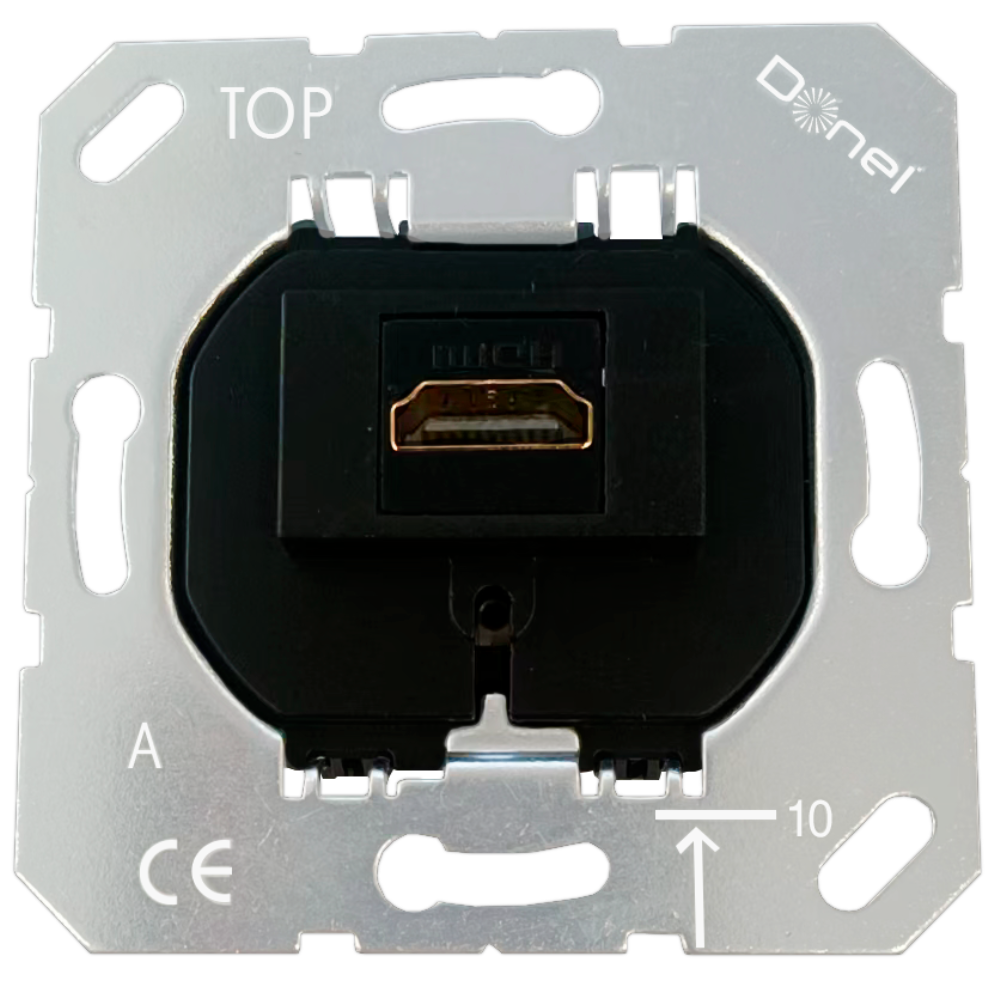 Розетка встраиваемая HDMI Donel R98 Metal 2.0a Благородная сталь STRS20A-DA276ES — изображение 4