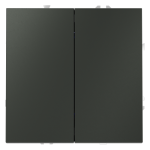 Выключатель двухклавишный встраиваемый с самовозвратом Voltum S70 Титан VLS020606