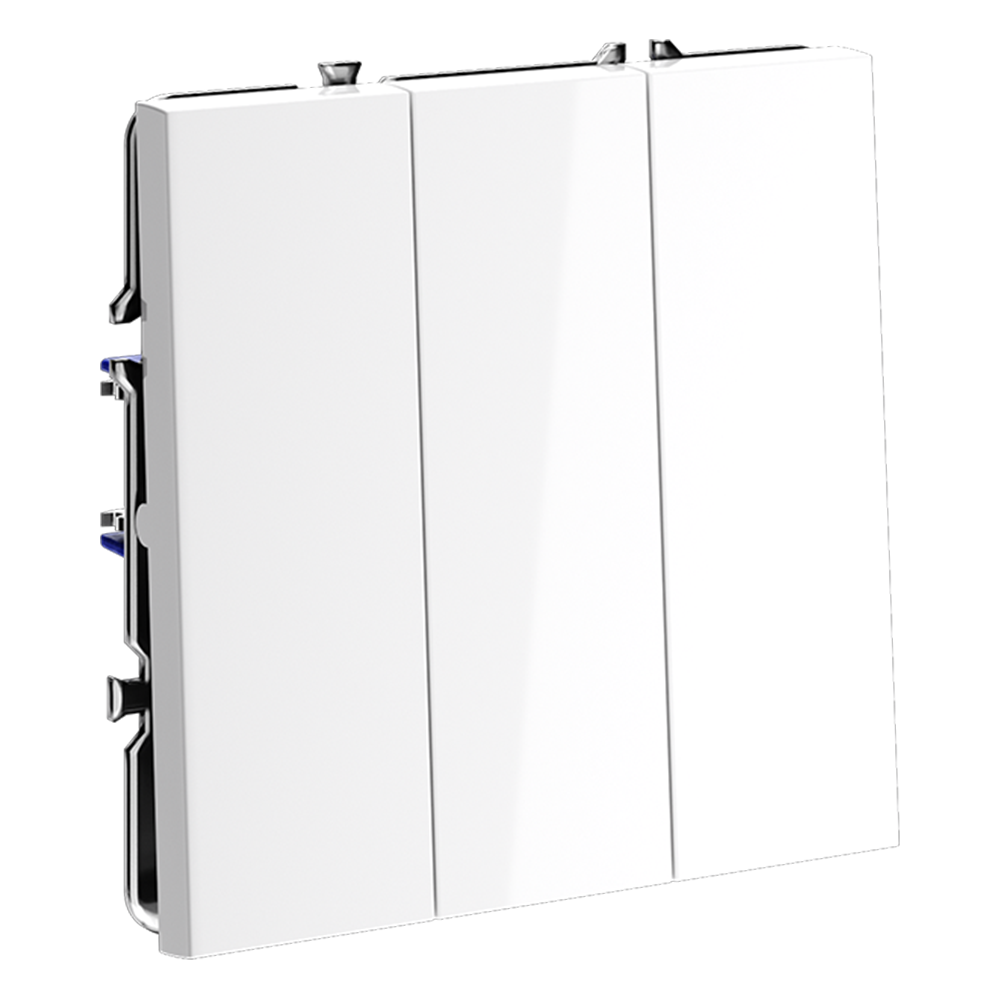 Выключатель трехклавишный встраиваемый Voltum S70 Белый Глянцевый VLS030101 — изображение 2