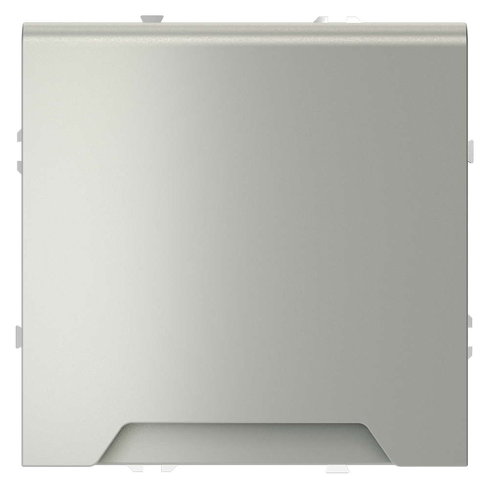 Розетка встраиваемая Voltum S70 с заземлением, защитными шторками и крышкой Сталь VLS040305 — изображение 2