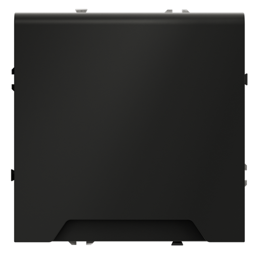 Розетка встраиваемая Voltum S70 с заземлением, защитными шторками и крышкой Черный матовый VLS040308 — изображение 2