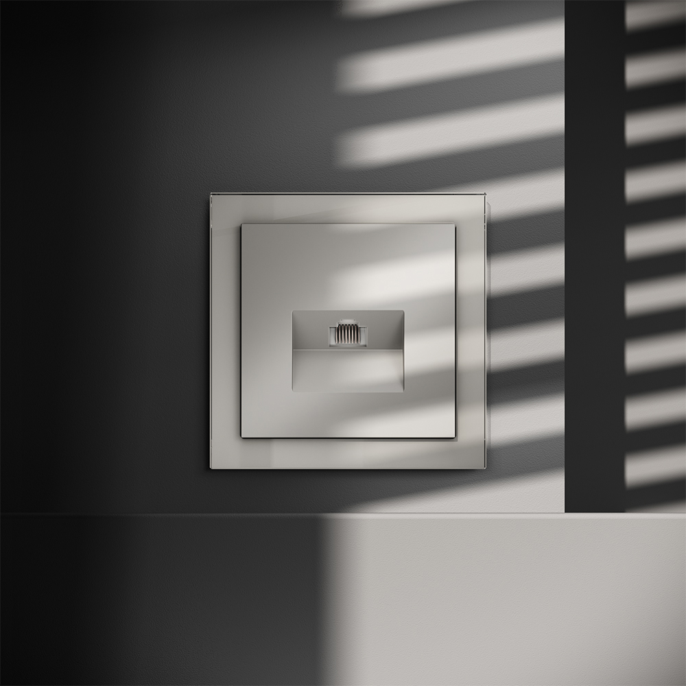 Розетка встраиваемая Ethernet Voltum S70 RJ45 cat.6 Кашемир VLS060103 — изображение 4