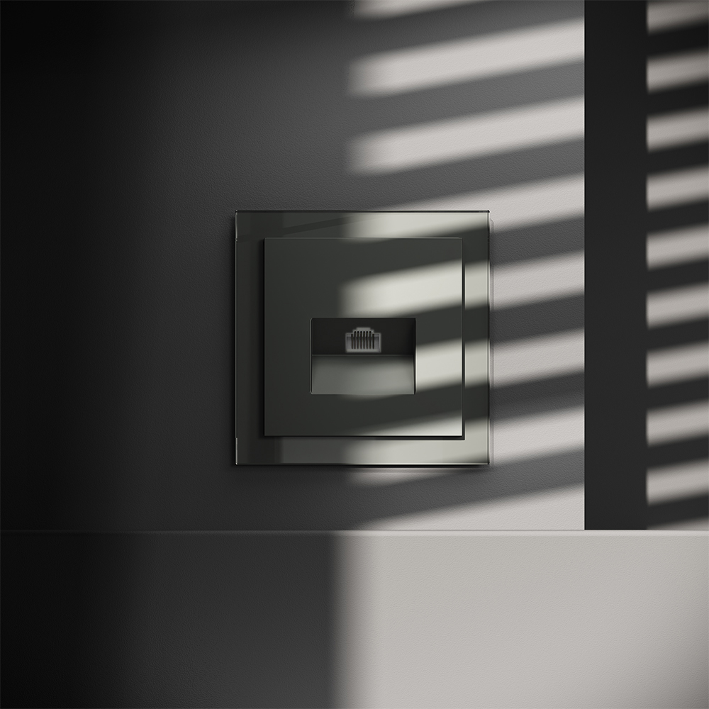 Розетка встраиваемая Ethernet Voltum S70 RJ45 cat.6 Титан VLS060106 — изображение 4