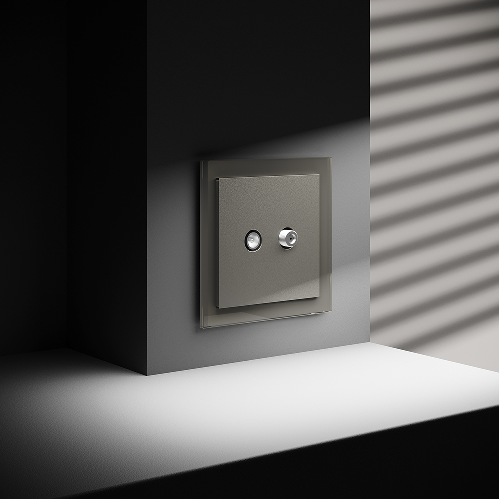 Розетка встраиваемая TV-SAT Voltum S70 оконечная Шелк VLS060404 — изображение 3