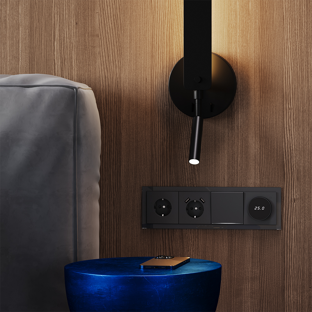 Терморегулятор электронный Voltum S70 с индикацией и датчиком, для теплого пола Графит VLS070107 — изображение 5