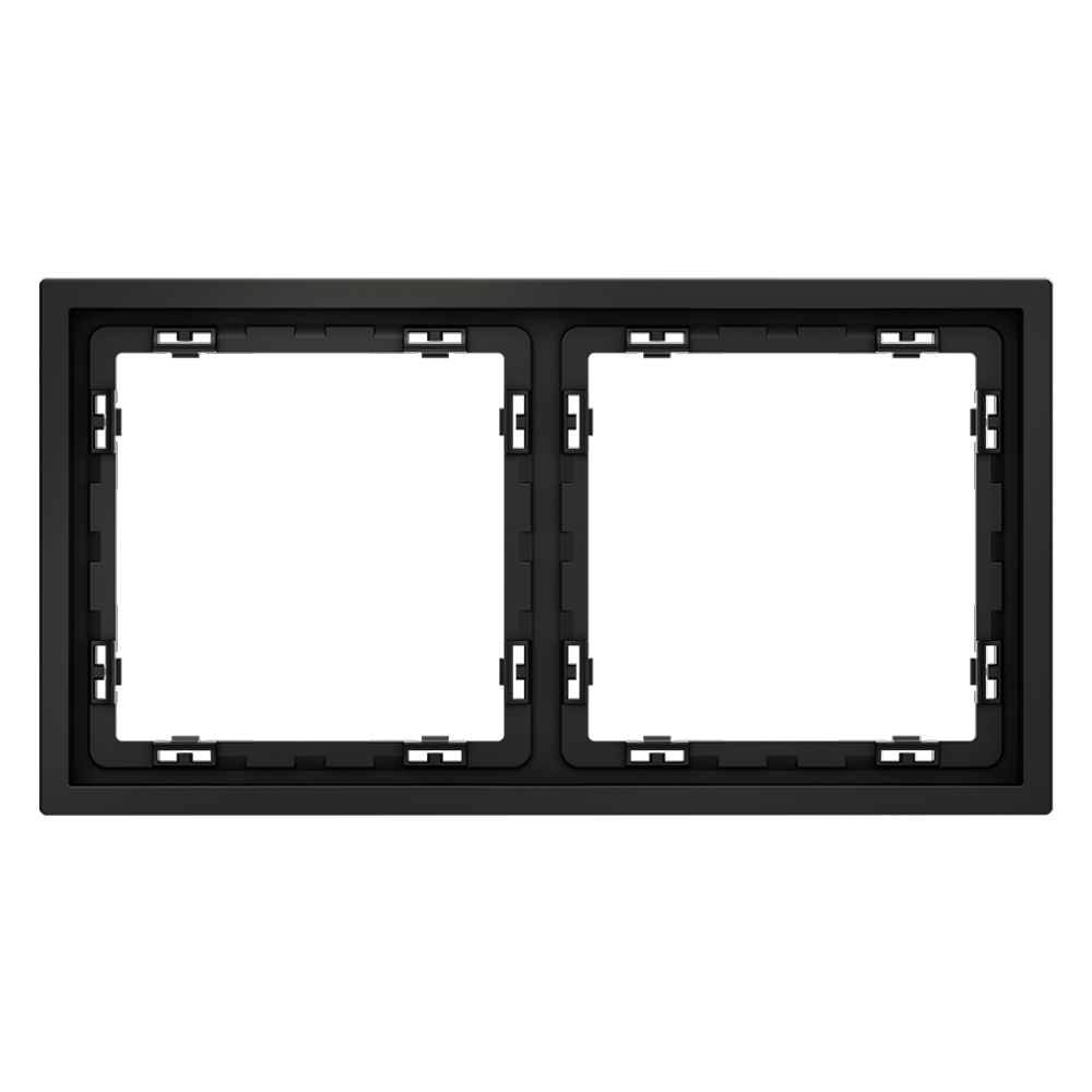 Рамка пластиковая Voltum S70 на 2 поста Черный матовый VLS100208