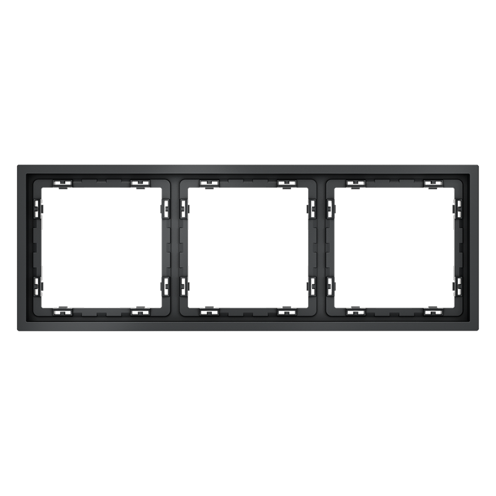 Рамка пластиковая Voltum S70 на 3 поста Графит глянцевый VLS100307