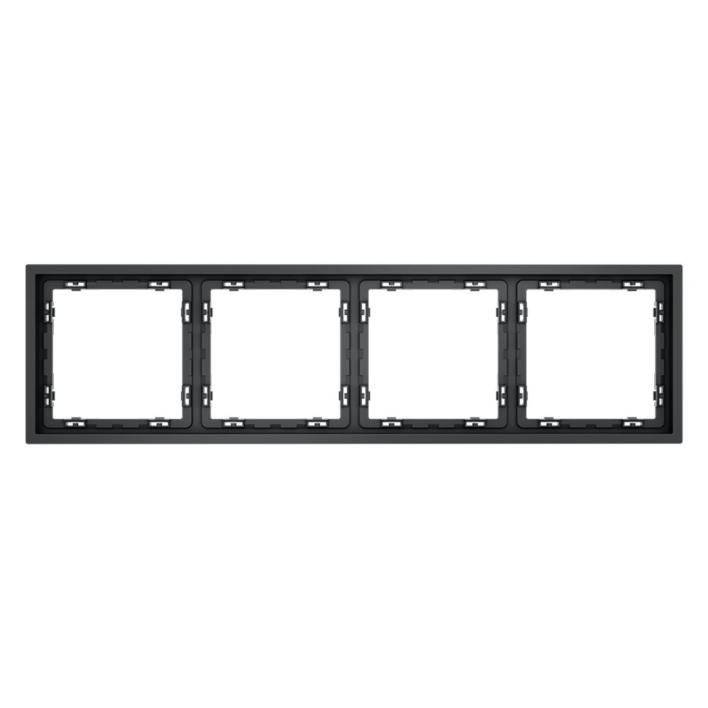 Рамка пластиковая Voltum S70 на 4 поста Графит глянцевый VLS100407