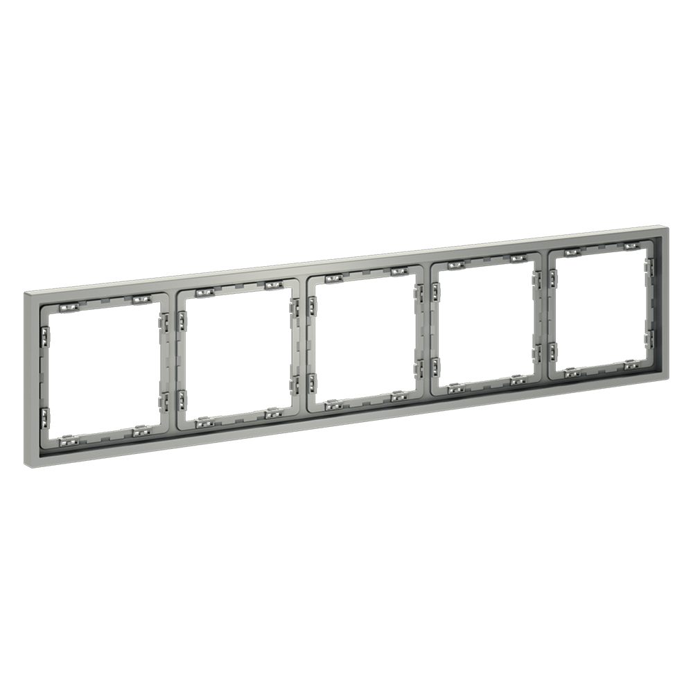 Рамка пластиковая Voltum S70 на 5 постов Сталь глянцевая VLS100505 — изображение 2