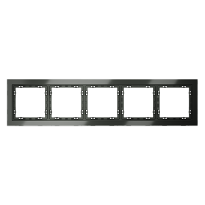 Рамка стеклянная Voltum S70 на 5 постов Титан глянцевый VLS110506