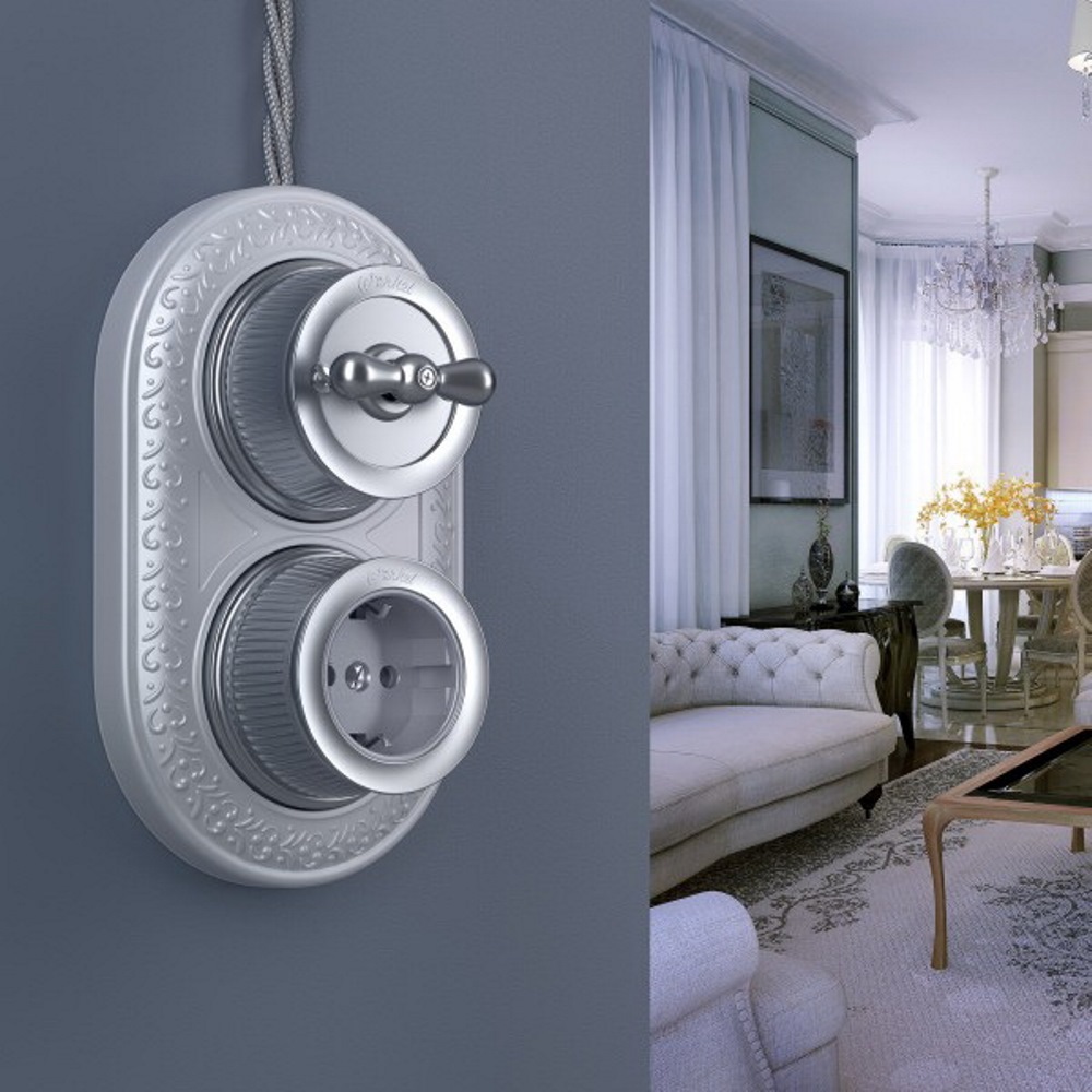 Переключатель-выключатель одноклавишный Werkel Хром матовый W5712022 — изображение 2